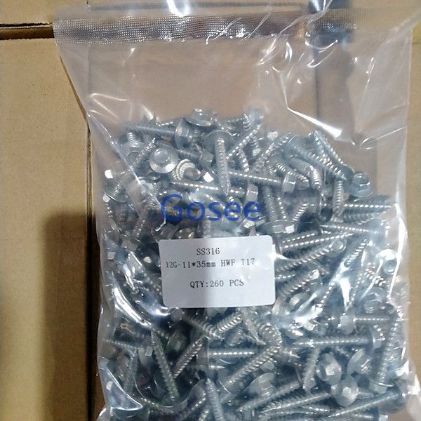 Type 17 12G-11x35mm SS316 Hex Head Screw