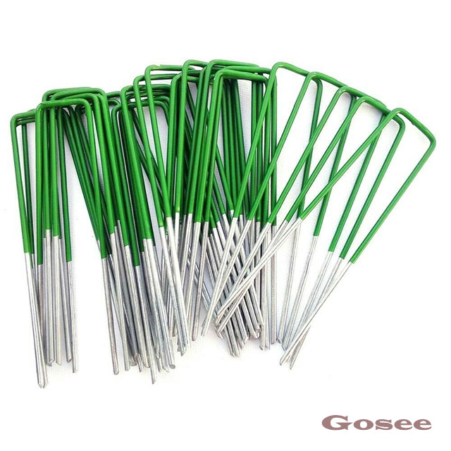 Half Green U Pins for Synthetic Turf Artificial Grass 