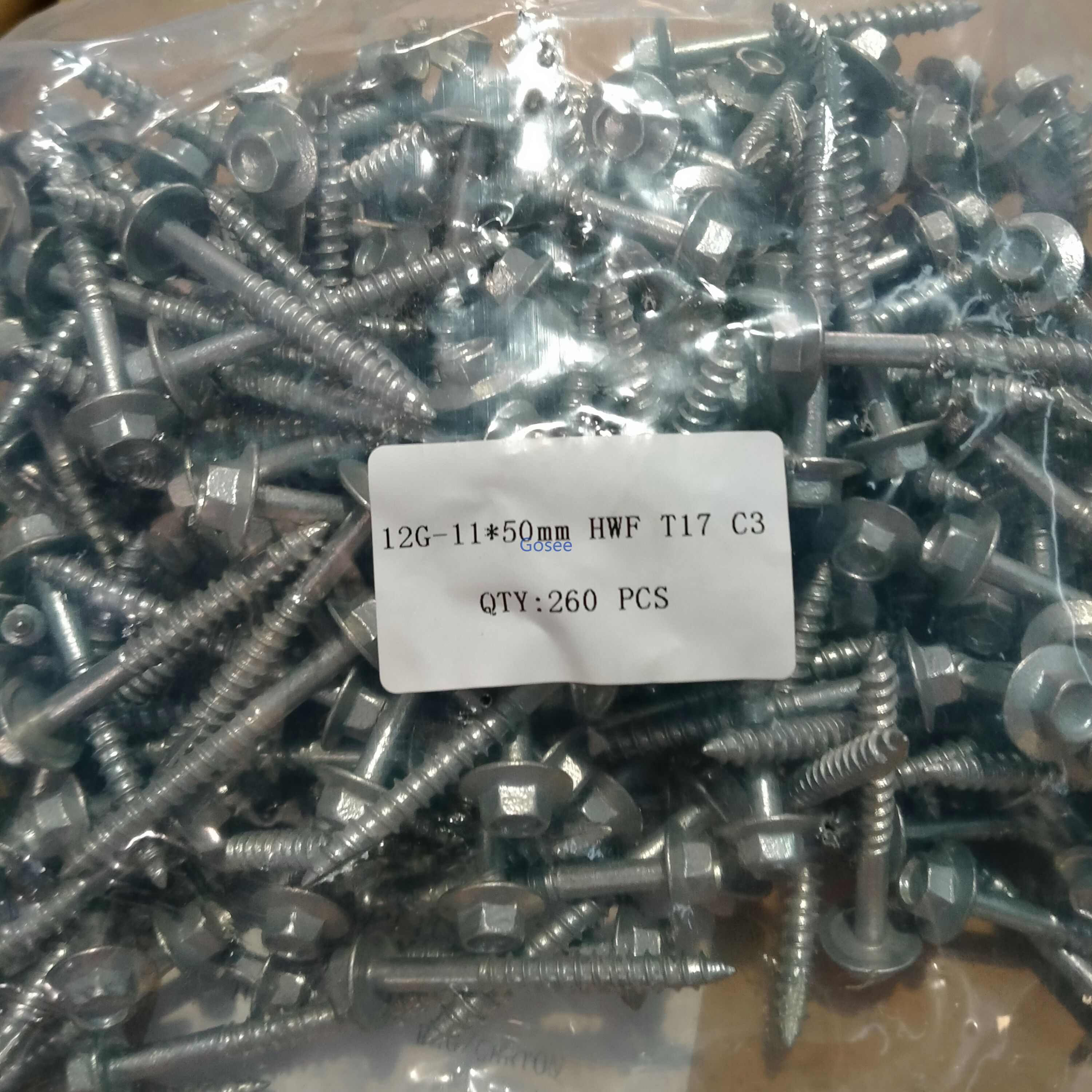 Type 17 12G-11x50mm CL3 Hex Washer Face Screw 