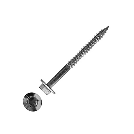 Type 17 12G-11x50mm SS316 Hex Washer Face Screw 