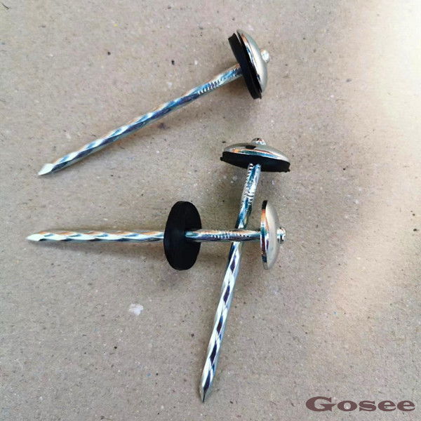 Umbrella Head Roofing Nails With Rubber Washer
