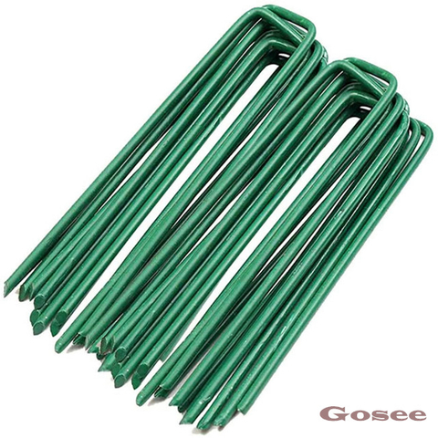 Green Ground Garden Spike For Lawn Fabric Netting Matting 6 Inch