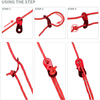 Outdoor Camping Reflective Tent Cords With Aluminum Adjuster Tensioner Lightweight Camping Wind Rope 